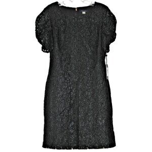 Tommy Hilfiger Dress Black Lace Shiny Party Cocktail Size 6 $139 Retail